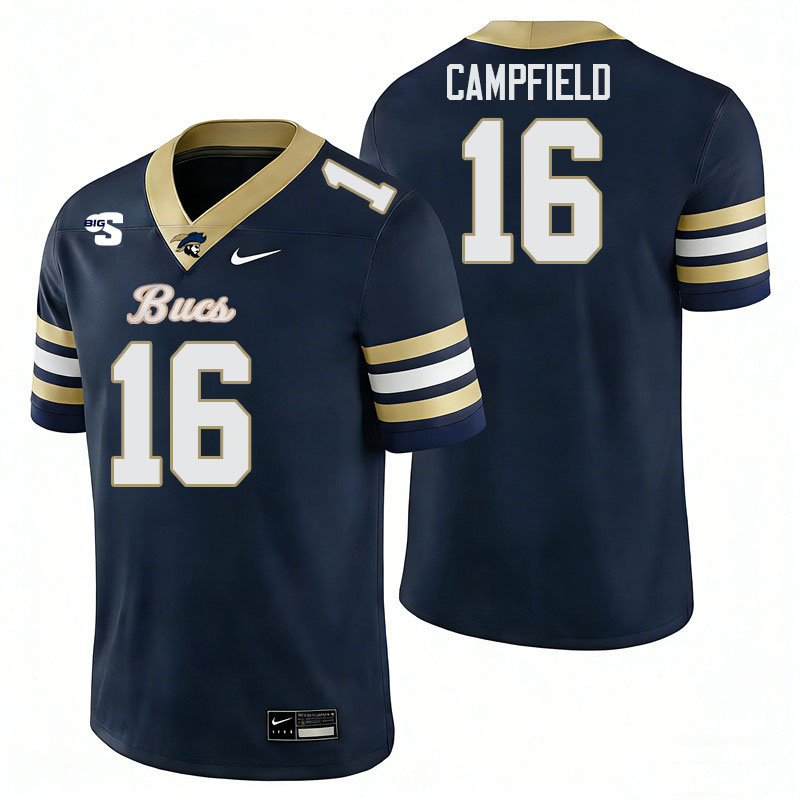 Charleston Southern Buccaneers #16 Mekhi Campfield College Football Jerseys,Uniforms-Navy